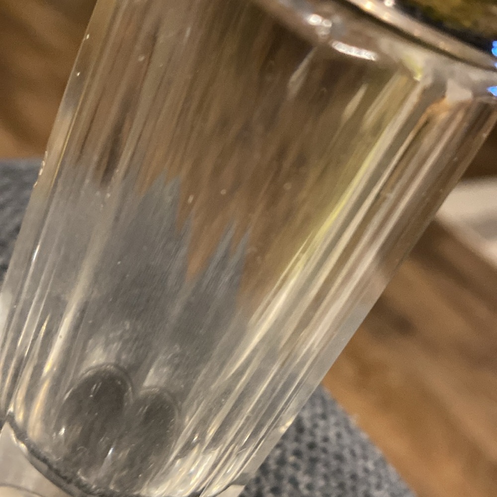 Beveled powder jar with sterling silver top - Picture 3 of 3